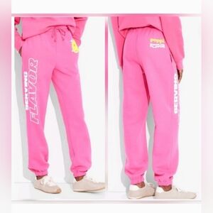 NWT POPPI Pink Graphic Joggers Size Large